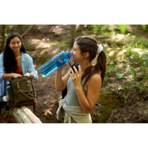 Nalgene Wide Mouth 1.5L Polyester Tritan Bottle, Slate Blue, 91319