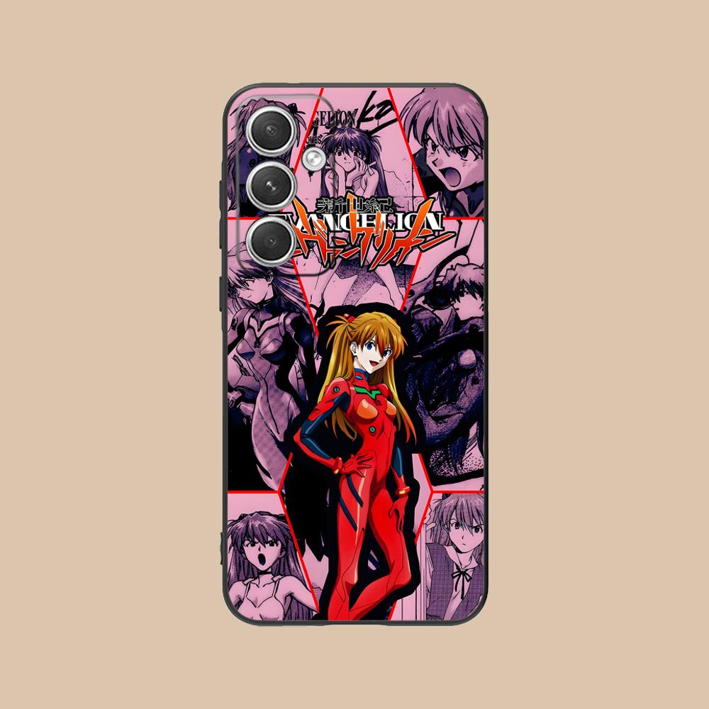Anime EV Asuka Mobile Phone Case for Samsung Galaxy S26 S25 S24 S23 S22 S21 S20 Note20 Plus FE Ultra Colorful Cover Pretty Cover
