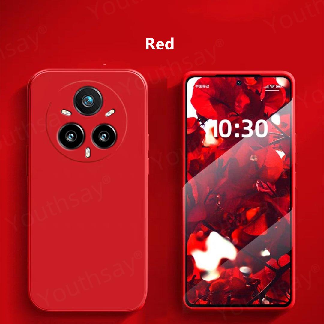 

Для Realme 14 Pro Plus жидкий силиконовый чехол Realme 14 Pro+ Funda Coque мягкий защитный чехол для камеры TPU Realme 14 Pro Plus ForRealme14ProPlus красный