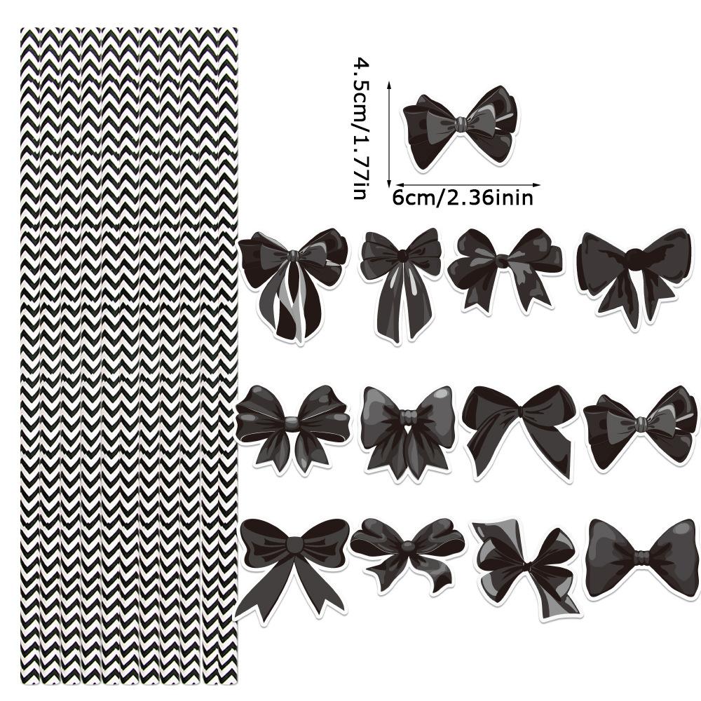 Birthday Party Decoration, Creative Bow, Beverage Decoration, Disposable Paper Straws, Party Decoration Supplies