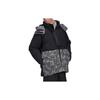 adidas Patchwork Pattern Zip-Up Stand Collar Hooded Down Jacket Women Outerwear Black HN6941