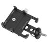 Black Handlebar Phone Holder Aluminum Alloy Stem Fork Phone Mount Indoor Training