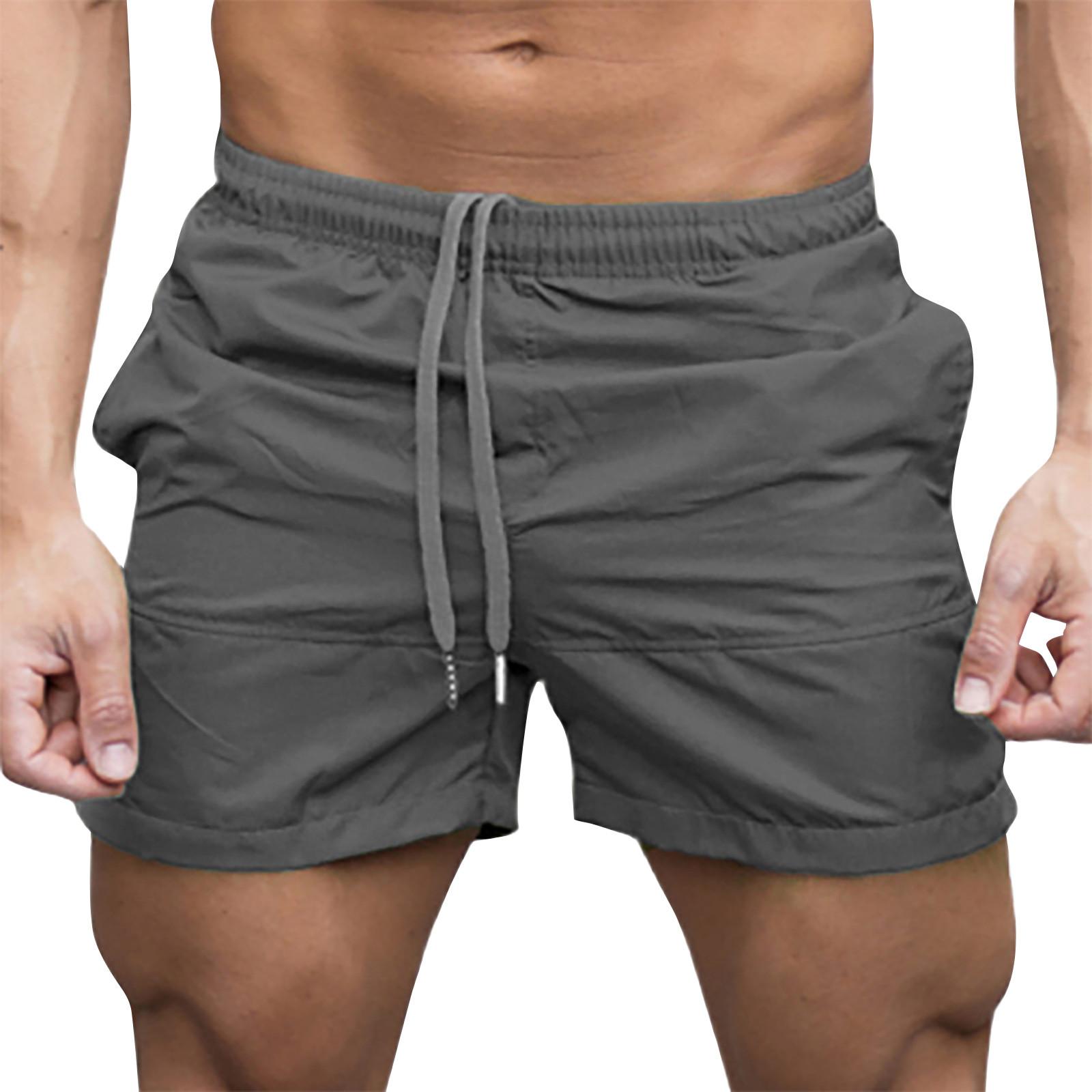 

Мужские повседневные шорты для бега, укороченные брюки для фитнеса, спортивные пляжные брюки для бега XL