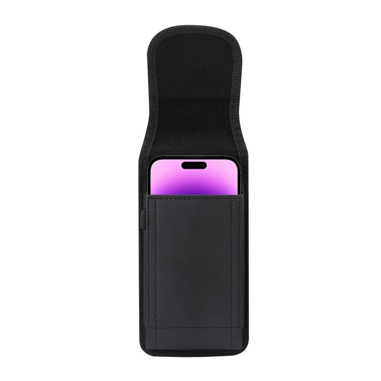 Men's Leather Vertical Belt Phone Case with Magnetic Closure for 6.1-6.7 Inch Devices - Ideal for Seniors