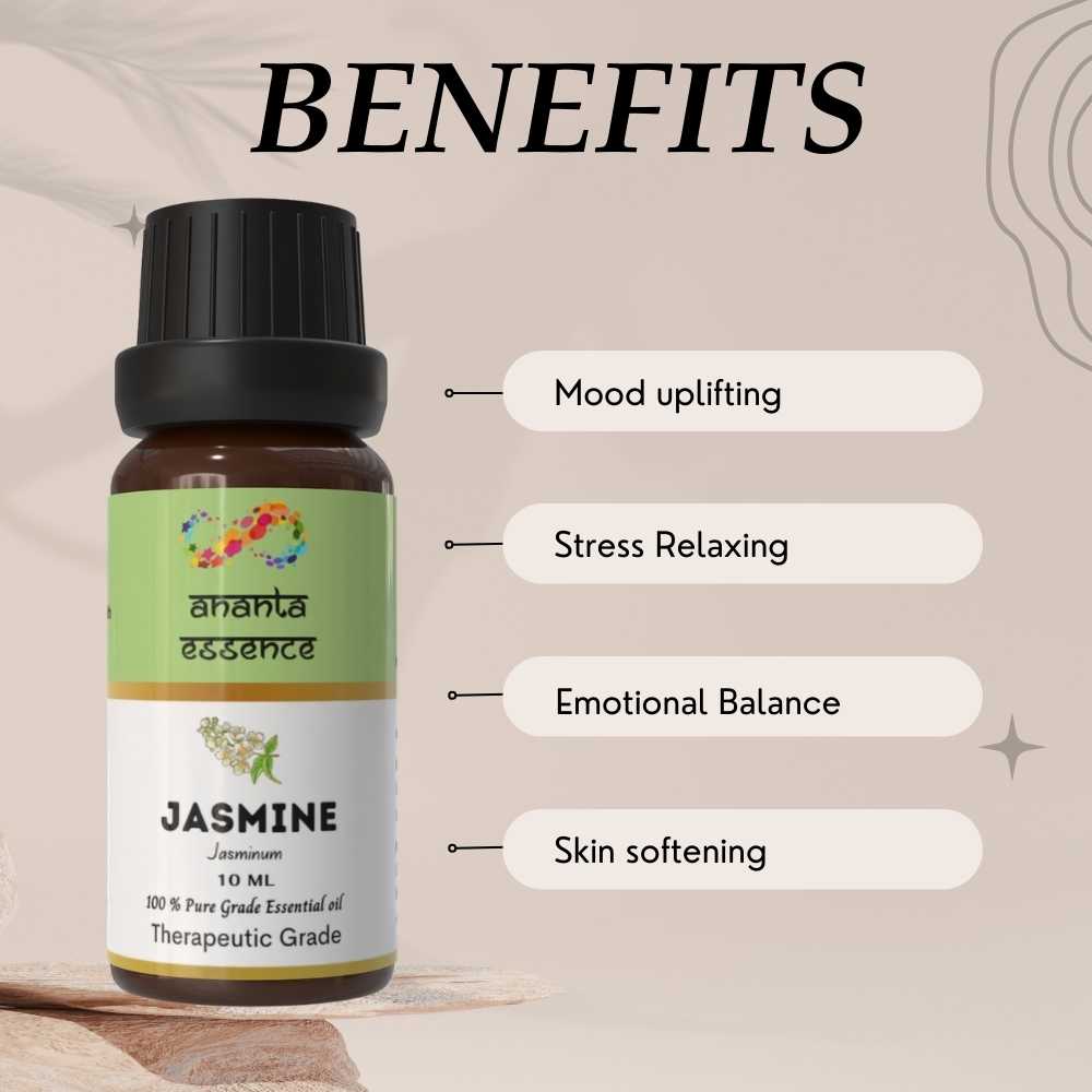 Jasmine Essential Oil for Aromatherapy & Home Fragrance | Essential Oil for Diffuser & Soap Making