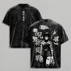 Manga Jujutsu Kaisen Zenin Maki Tshirt Vintage Y2k Washed T-shirt for Men's Clothing Casual Loose Tees Tops