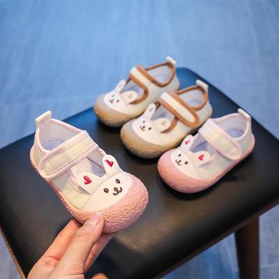 Kid Shoe Leopard Baby Girl Bunny Canvas Shoe for Baby Girl Princess Shoes Soft Sole Toddler Boy Shoe Cute Cartoon Biscuit Shoes