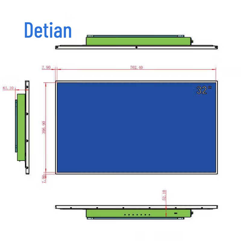 Detian 32-inch Industrial HD LCD Surveillance Monitor