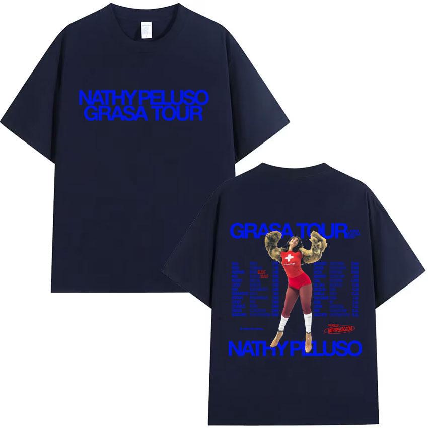 Nathy Peluso Grasa 2025 Tour Trendy Album Graphic T Shirt High Quality Tshirt Hipster Mens Women Cotton Summer Tshirt Fans Gift