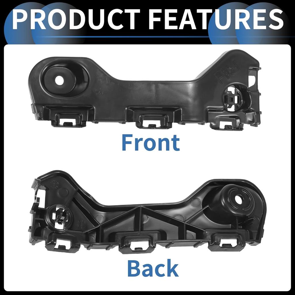 Bumper Support Bracket, Right Side Front Bumper Retainer Bracket Hold Mount No.BT4Z17C947A for Ford Edge 2011-2014 ABS Plastic Black, 1 Pc