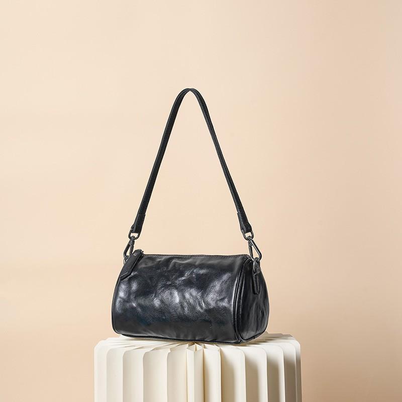 

Retro Leather Armpit Toe Cover Layer Cowhide Tree Paste Vegetable Tanned Pillow Bag Versatile Texture Single Shoulder Crossbody Women s 20x11x11cm