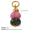 Beach Ocean Resort Diy Colored Natural Stone Love Pendant Accessories Gold Plated Jewelry Pendant