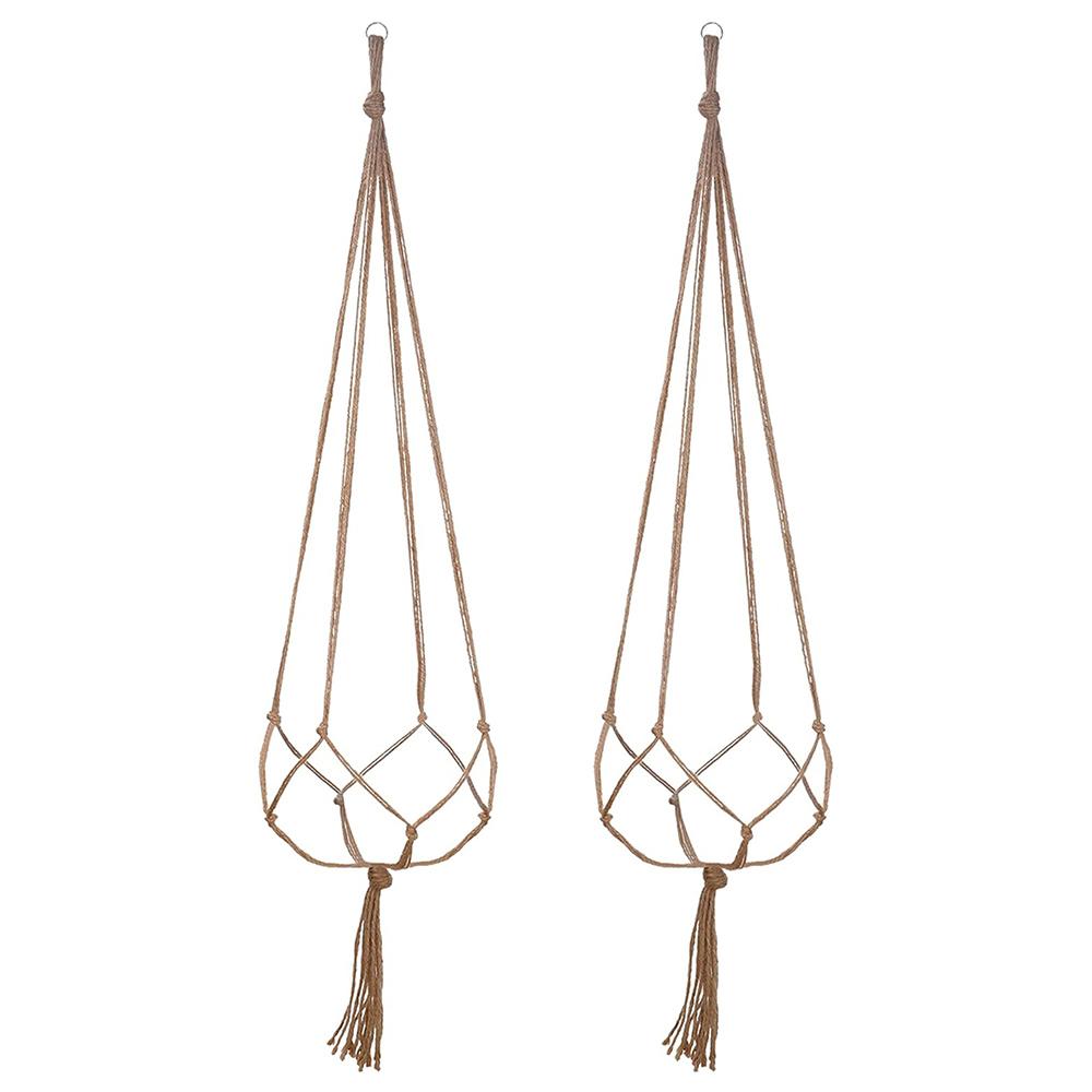 1PC Creative Woven Garden Flowerpot Net Cotton Hemp Rope Hand-Woven Simple Indoor And Outdoor Hanging Wall