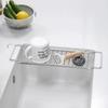 Stainless Steel Telescopic Sink Organizer - Multi-Purpose Drainage Rack for Dishes, Fruits, Vegetables and Dishcloths