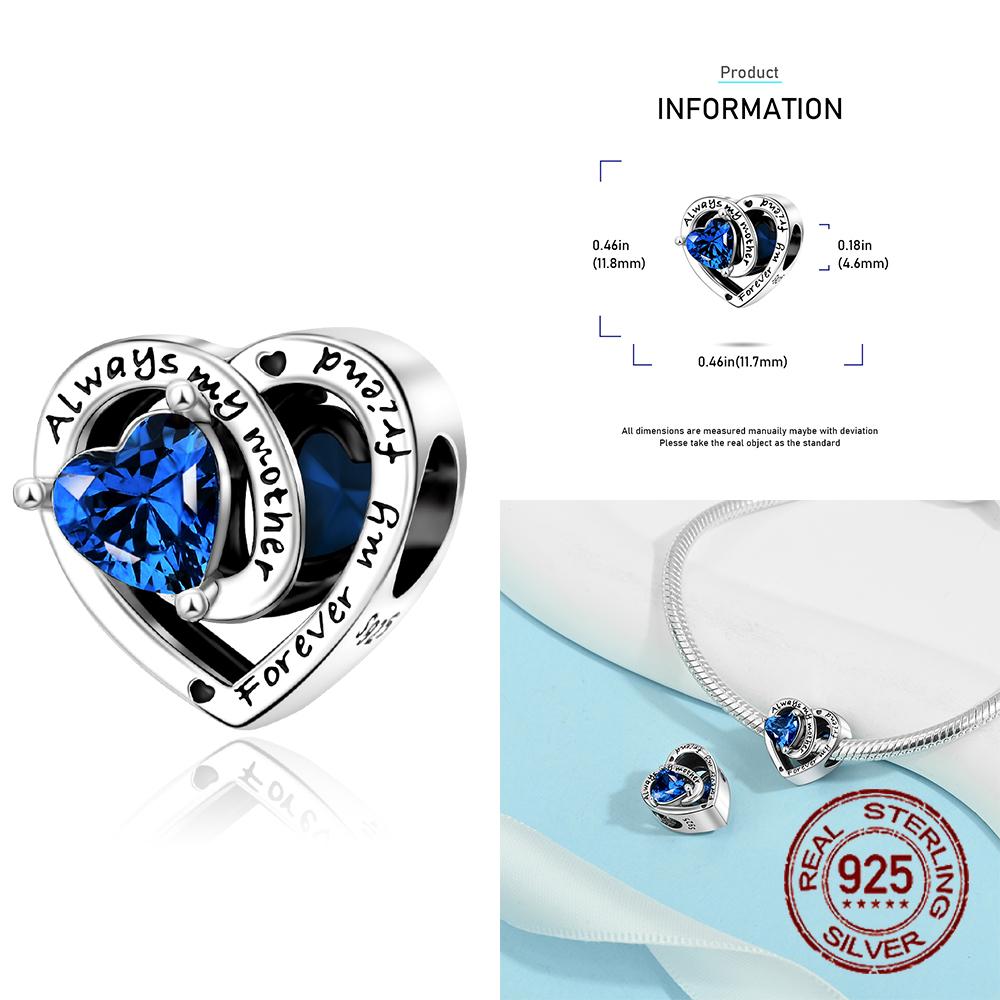 Copper Ocean Turtle Twelve Month Birthstone Charms Beads Pendant Fit Original Bracelet For Women Jewelry