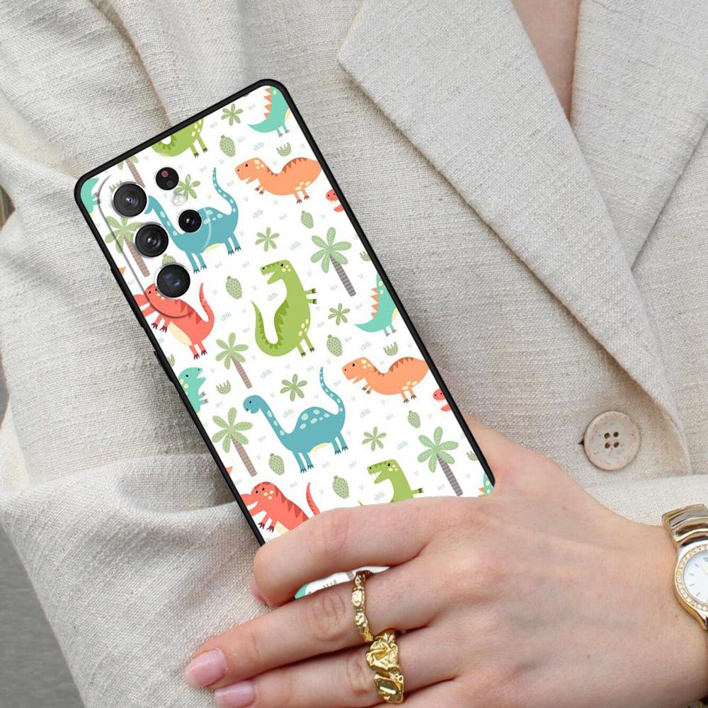 Cute Dinosaur Baby SOFT Cell Phone Case for Samsung Galaxy S26 Ultra S25 S24 S23 S22 S21 S20 Note10 Cover