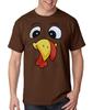 Thanksgiving Turkey Face 100% Cotton T-shirt Mens Tees Top