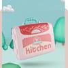 Compact Play Kitchen Set with Utensils for Educational Mini Ages Birthday Gift Kids, Storage, Tabletop, Assembled, Toy, Kitchen, Kindergarten, Girls,