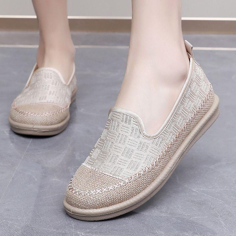 Korean Original Summer 39 Casual Slip On Women's Shoes Comfortable and Elegant Cheap Y2k Fashion Splicing Color Ladies Footwear