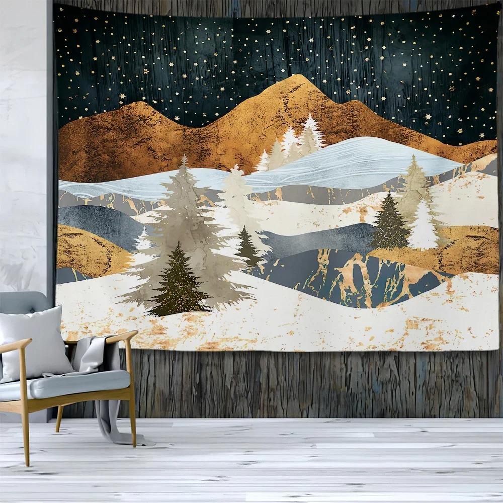 Абстрактная картина Узор восхода солнца Декоративный гобелен Украшение стены для дома — фото 12