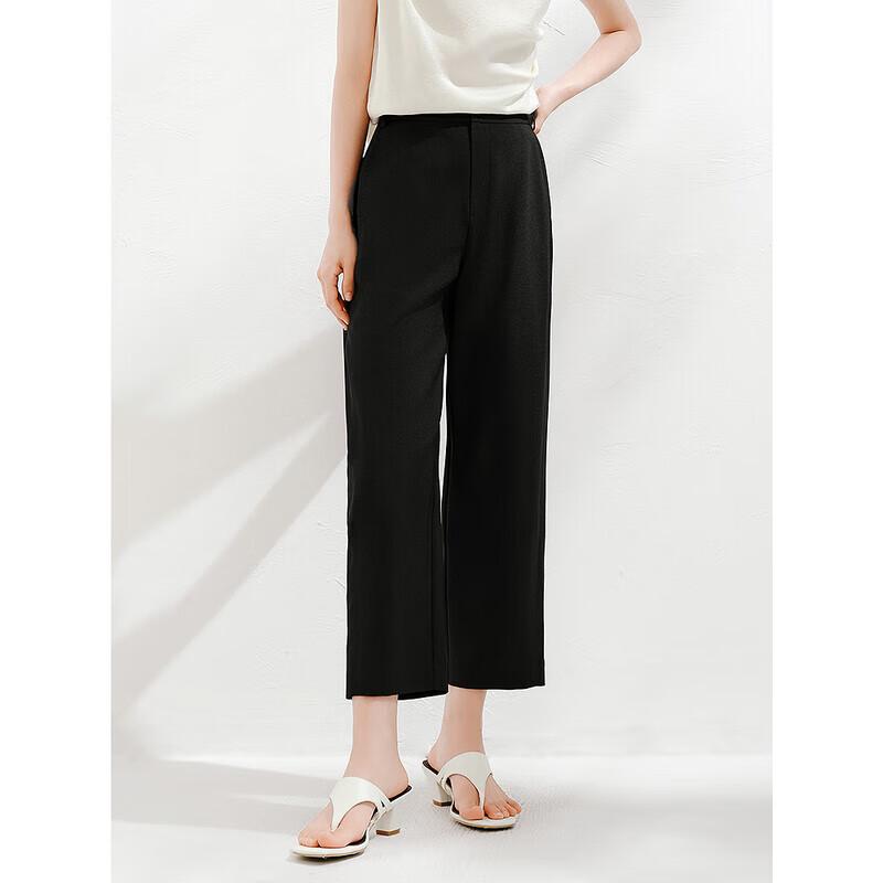 JUZI ANNACO Women's Relaxed Curved-Leg Cropped Pants