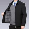 Men's Cotton Jacket: Spring/Autumn/Winter Casual Outerwear for Middle-Aged and Elderly, Loose Fit with Buttons for Dads.
