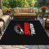 Speed Faster Racing Logo Rug Gaming Desk Mat Black Red Sport Theme Carpet Car Lover Room Decoration Floor Cover