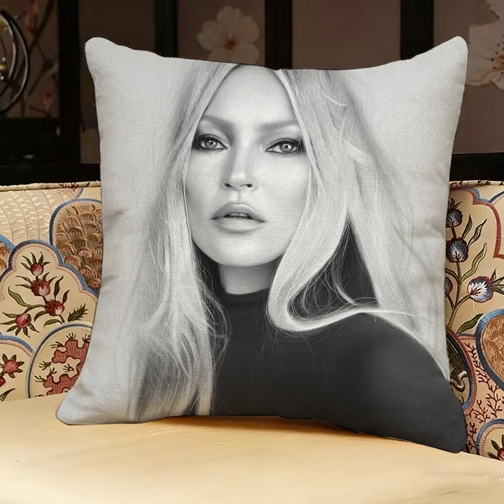 K-Kate M-Moss Model Pillow Case Pillowcase, Double-Sided Printed, Sofa Cushion, Bedroom Headboard Pillow