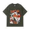 275 GSM Washed T-shirts 100% Cotton Slam Dunk V5 Ryota Print Unisex Heavy Cotton T Shirt