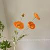 Pink Iceland Poppy Artificial Flower Arrangement for Living Room Decoration