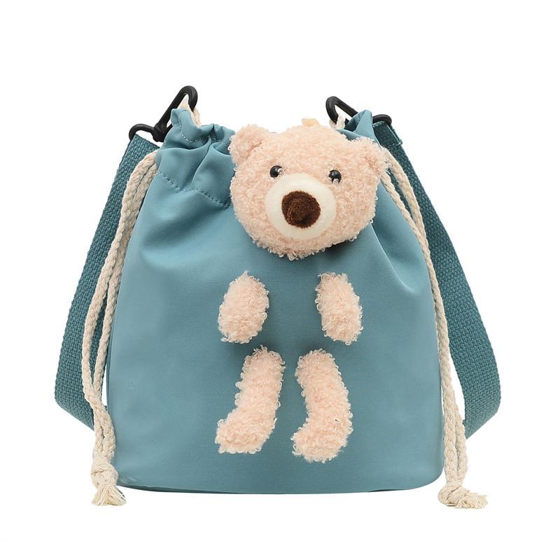 Милая Маленькая Сумка Женская Новейшая Японская Милая Модная Сумка Через Плечо с Медведем Повседневная Девочка Детская Сумка-Ведро