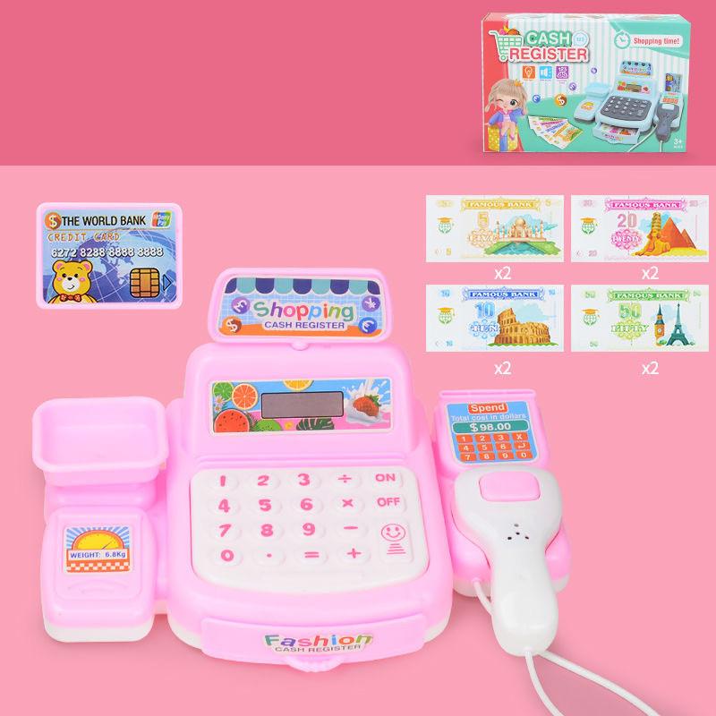 Childrens Play Cash Register Toy For Role Play With Sound And Light Features For Kids Learning