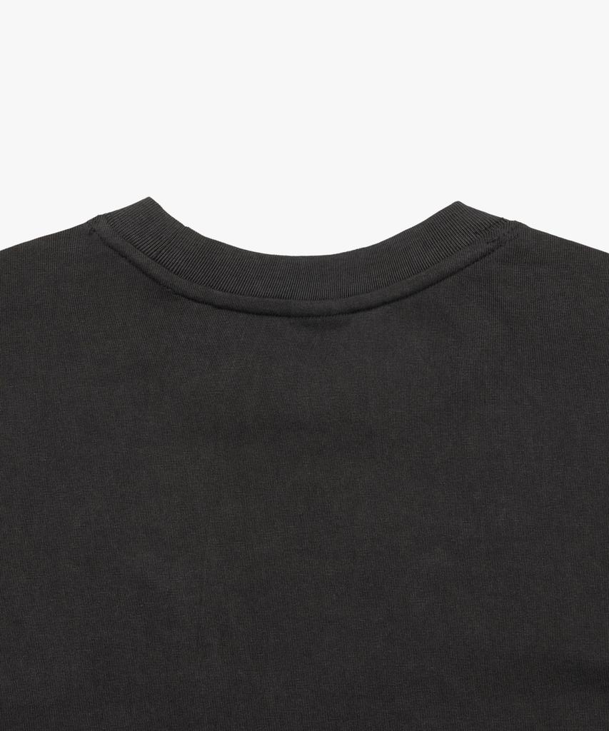 Liomeu Signature Denim Applique Short Sleeve T-Shirt_Charcoal