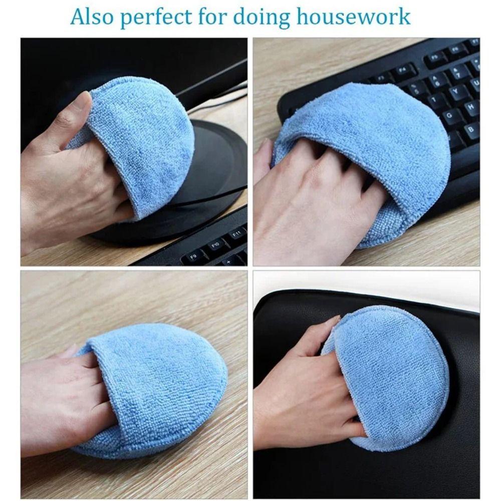 6pcs Machine Washable Wax Applicator Pads Double-sided Cleaning Sponge Wipe Clean Washing Tool