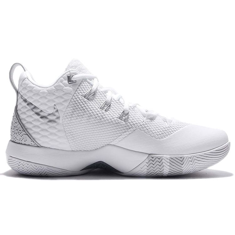 Nike Ambassador 9 Round Toe Lace-Up Fabric Shock Absorption Non-Slip Wear-Resistant Support Mid-Top Basketball Shoes Men Sneakers White 852413-100