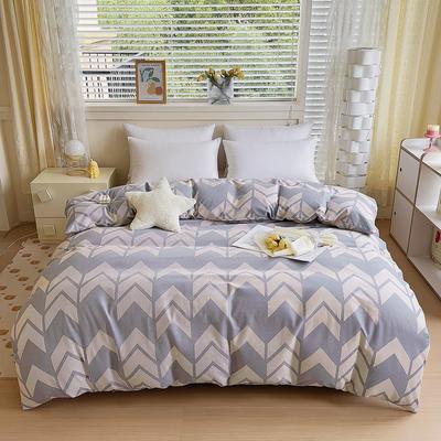 Minimalist Geometric Printing Duvet Cover All Cotton Quilt Cover Skin Friendly Breathable Queen Size Bedding for Kids Boys Girls