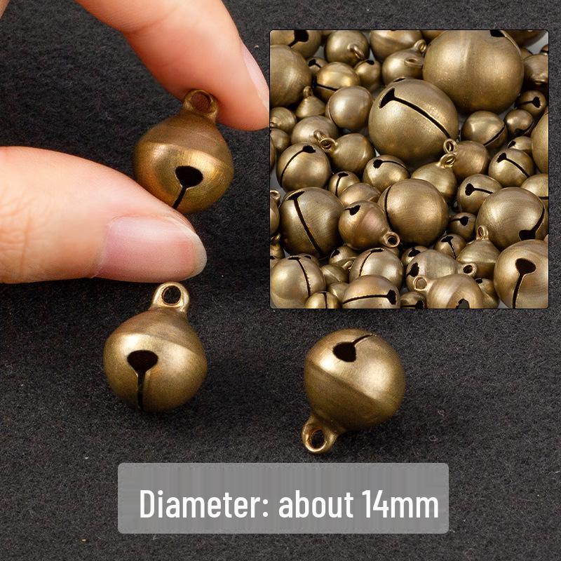 Antiker Bronze Messing Glocken Anhänger für DIY Zubehör - Kleine Weihnachts Kupferglocke