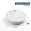 ABS Plastic Round Cable Hole Cover for Desk and Furniture