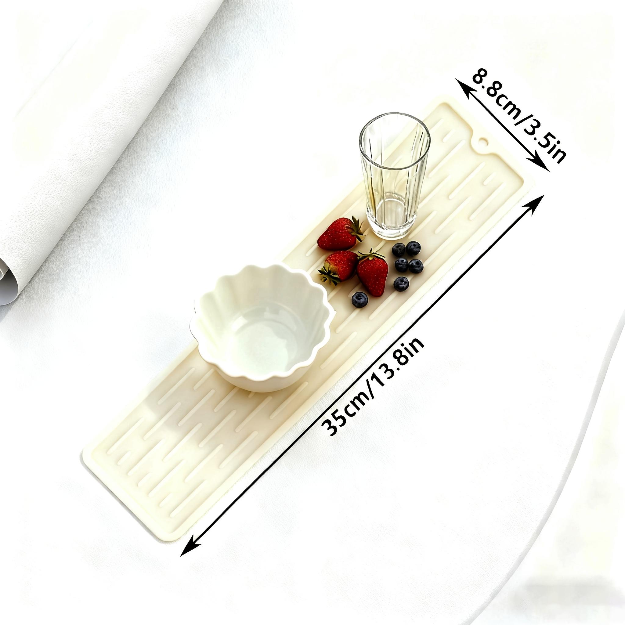 

Anti Slip Silicone Cutting Board Drying Pad - Kitchen Sink Countertop, Bowl Rack, and Utensil Rack with Drainage Function L жёлтый