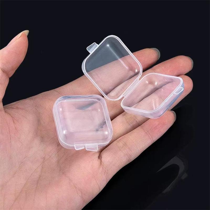 10/20/50/100PCS Jewelry Storage Box Portable Mini Plastic Storage Box Container Earring Ring Earplugs Packaging Storage Case