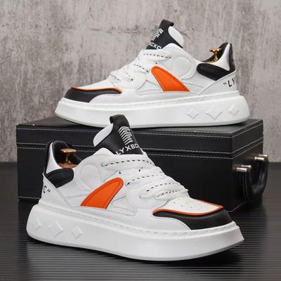 Men's Shoes New Thick-soled Heightening Bread Shoes Men's Spring and Autumn Sports and Leisure Little White Board Shoes Youth Versatile Trendy Shoes