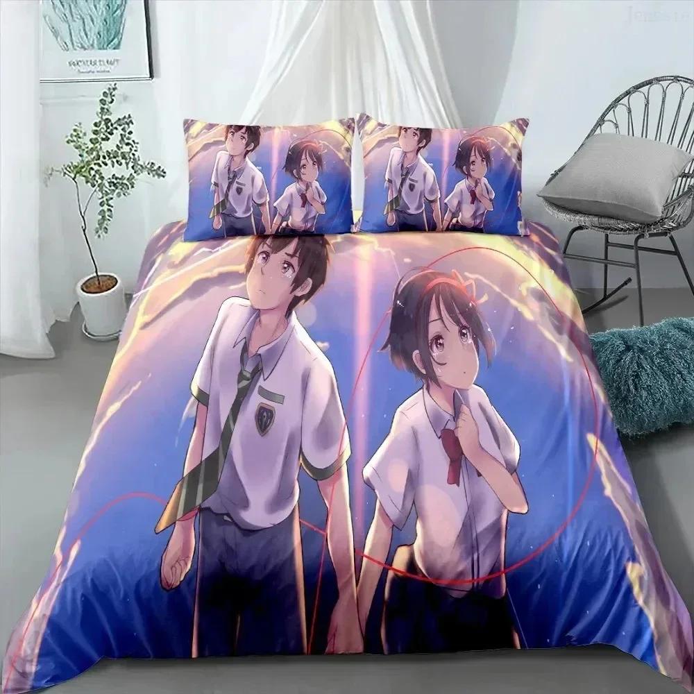 Luxury New 3D Print phechion Anime Your Name Bedding Set Duvet Covers Pillowcases One Piece Comforter Bedding Sets Bed K214