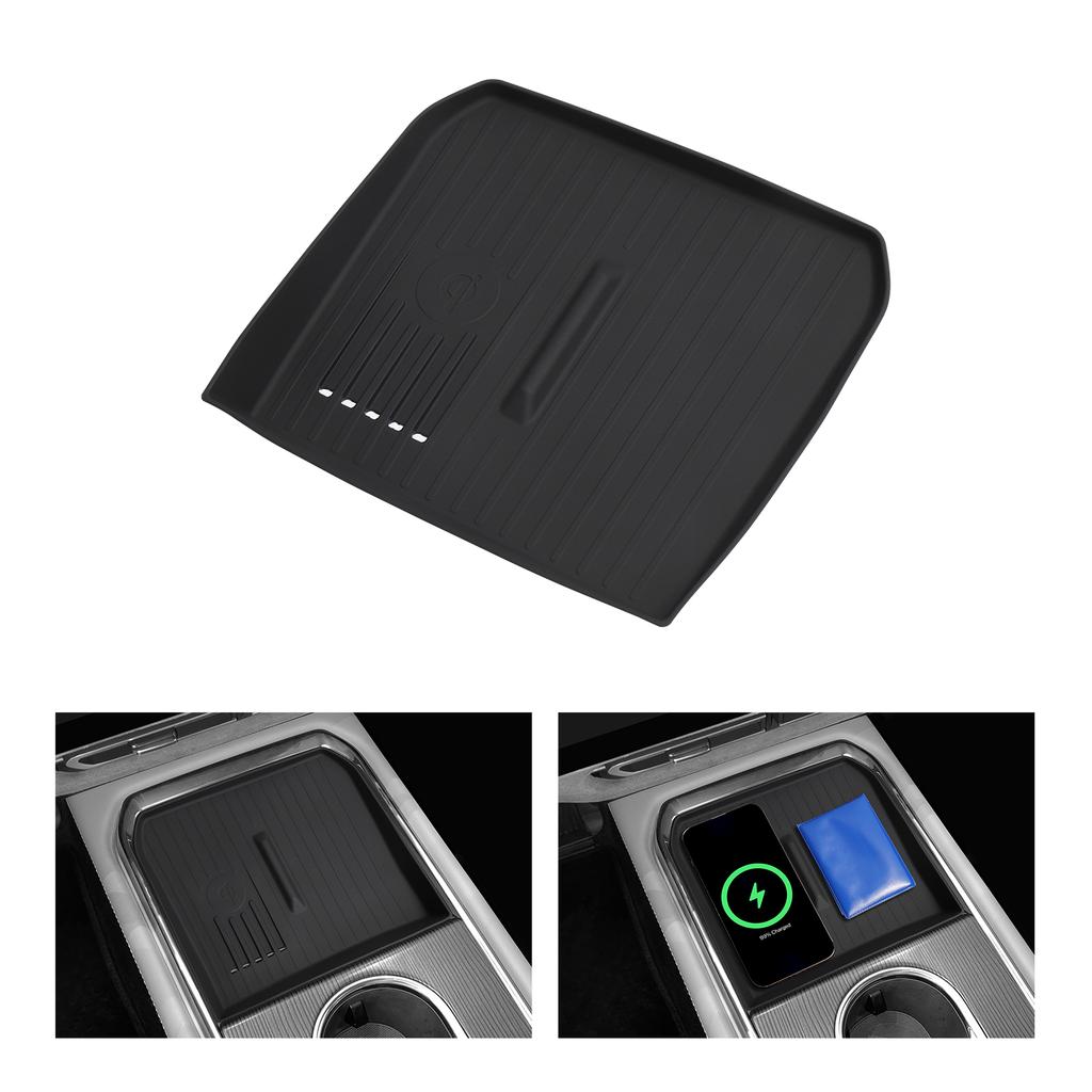 for Mazda EZ-6 2024 2025 Car Anti-Slip Pad Silicone Center Console Wireless Charger Interior Accessories Black