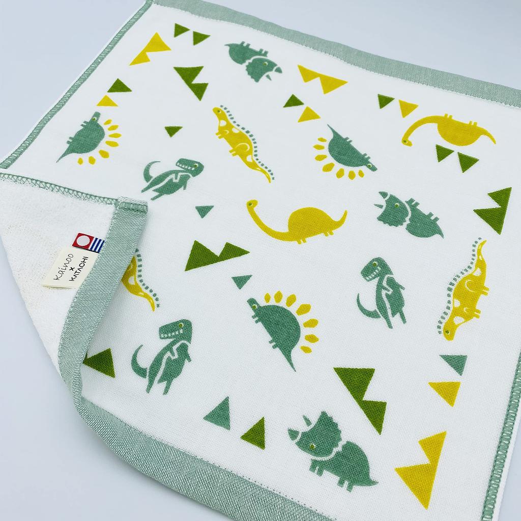 Kainoo X KATACHI Imabari Single Sided Hand Set of 3 34cm X Made In Imabari Gauze Cotton Hedgehog 7 Cat Cute Set of Nursery Camping Towel, Gauze,