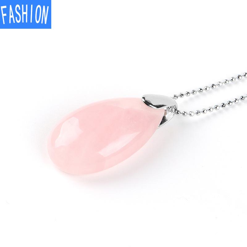 Popular Natural Stone Aura Crystal Teardrop Pendant