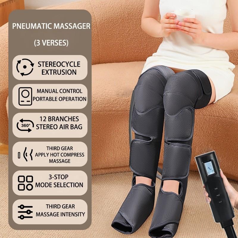 Electric Leg Massager Household Air Pressure Massage Machine Hot Compress Foot Thigh Hemiplegia Therapy Instrument