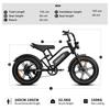 Mountain Bike Elettrica Motore 250W Ruote Grasse 20" Full Ammortizzata Bicicletta Elettrica per Adulti 48V 18Ah Freni a Doppio Disco 7 Velocità Velocità Massima 25Km/h