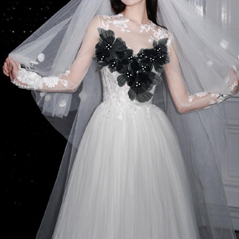 1 ks Čipkované kvety Odevné doplnky Látková dekorácia Nášivka Šijacie potreby Sieťované kvety Látková nášivka DIY 4 farby