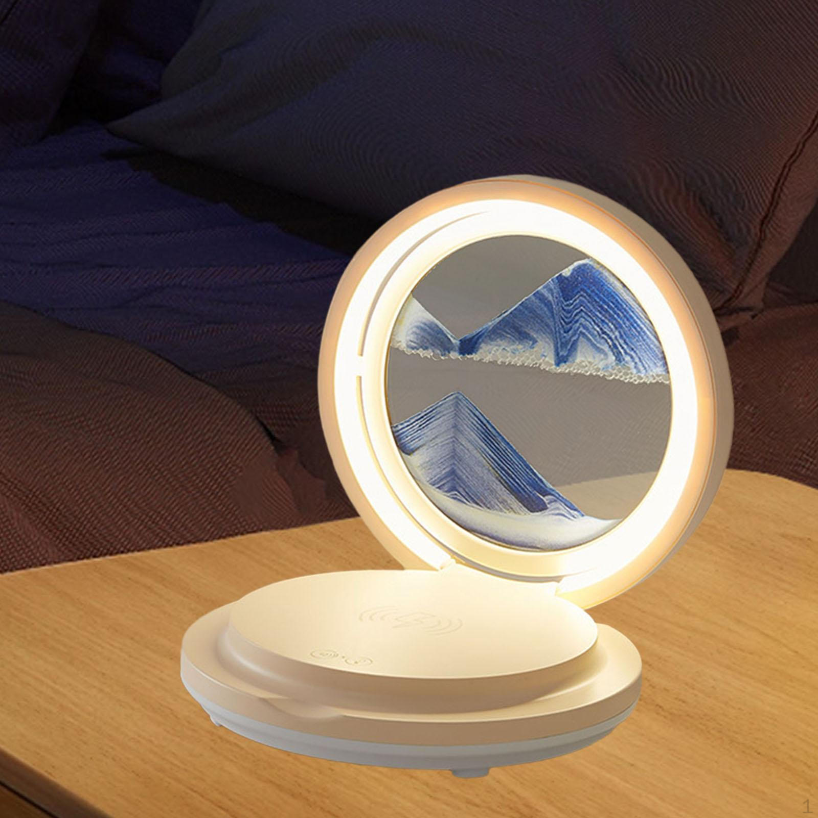 

Движущийся песочный арт-ночник 3D настольная лампа, зыбучие пески живопись, плавные огни для гостиной синий