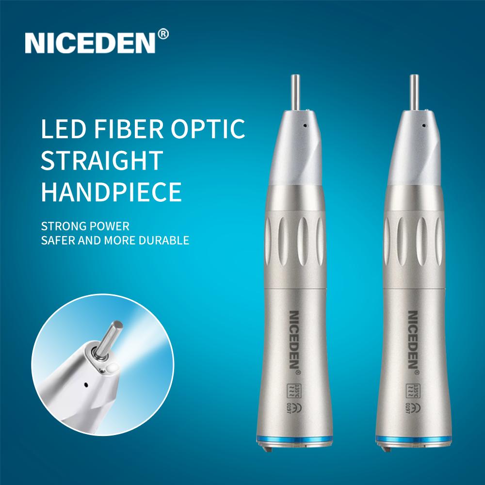 Dental Fiber Led Straight Handpiece XSG65L/X65L/X65 1:1 Blue Ring Internal/external Water Spray Irrigation Electric Micromotor